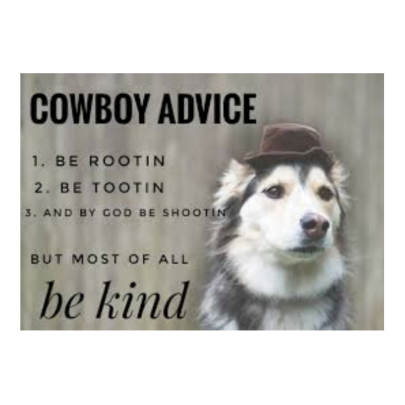 Cowboy Advice Dog Classic Tshirt Blue Nature 3/4 Sleeve Shirt by blumenrubanq | Artistshot