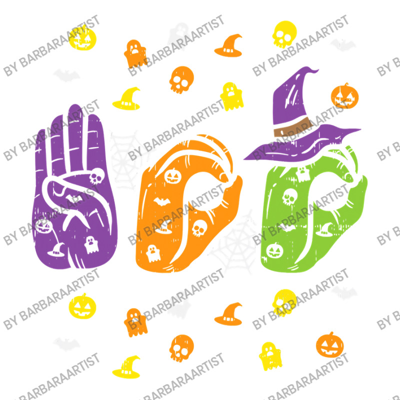 Boo Hands American Sign Language Pride Asl Halloween Crewneck Sweatshirt by BarbaraArtist | Artistshot