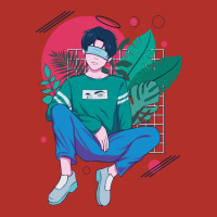 Chilling Anime Boy Tshirt Classique Green Unisex Hoodie | Artistshot