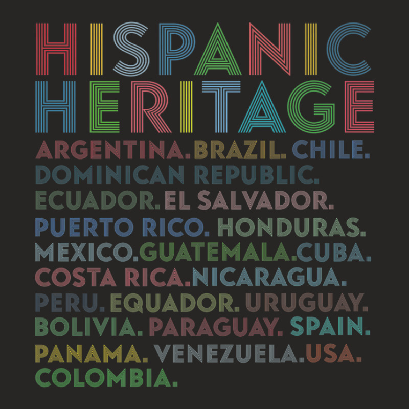 Latino Hispanic Heritage Latin Countries Month Retro Vintage Ladies Fitted T-Shirt by siniszeger | Artistshot