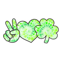 Green Tie Dye Shamrock Peace Love Luck St Patricks Day 2021 Long Sleeve Baby Bodysuit | Artistshot