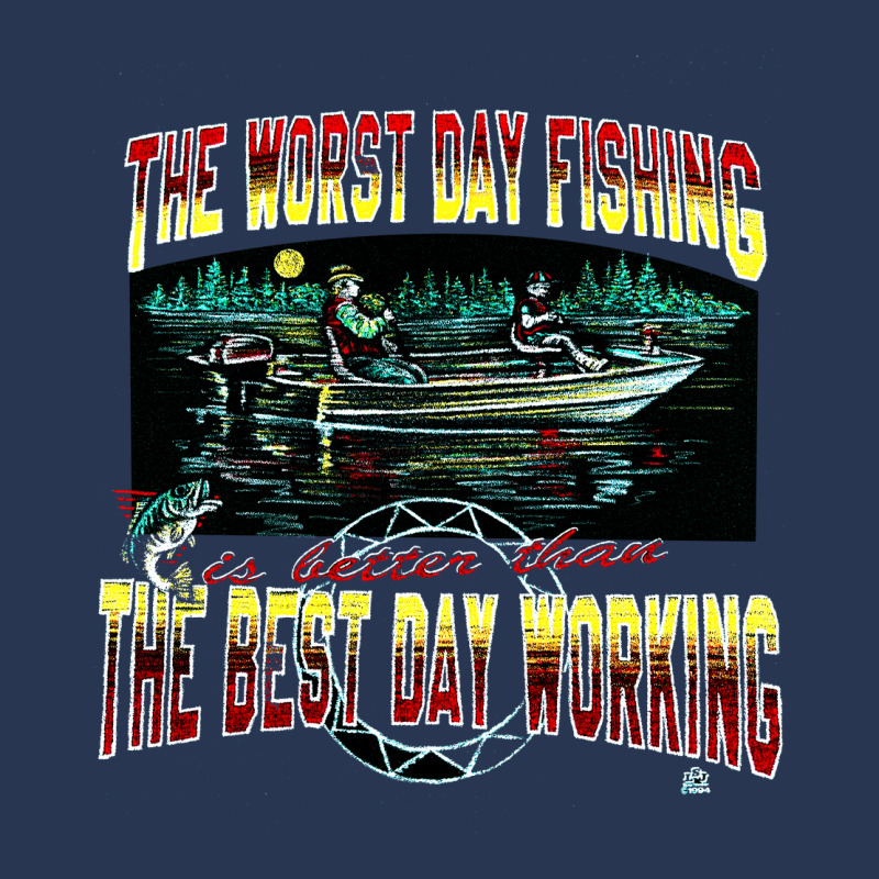 Worst Day Fishing, Best Day Working, Worst Day Fishing, Worst, Day Fis Ladies Denim Jacket by SHOPODKA | Artistshot