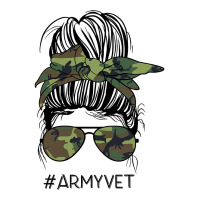 Army Vet Life Messy Bun Camo Print Sunglasses Veterans Day Youth Sweatshirt | Artistshot