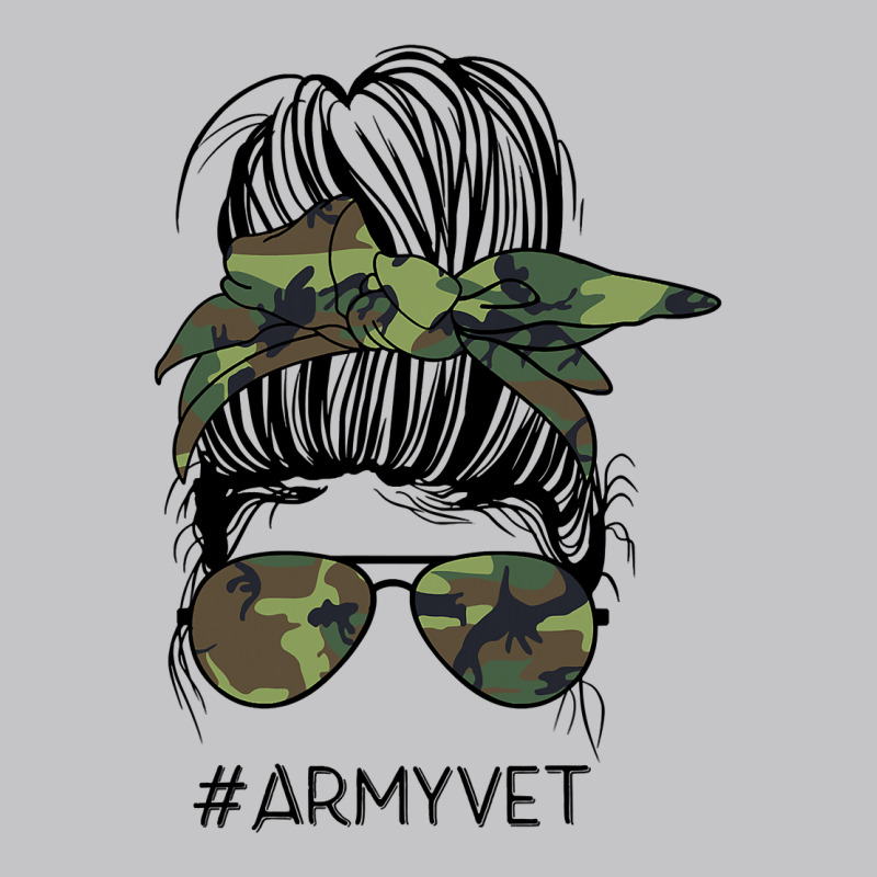 Army Vet Life Messy Bun Camo Print Sunglasses Veterans Day Baby Bodysuit | Artistshot