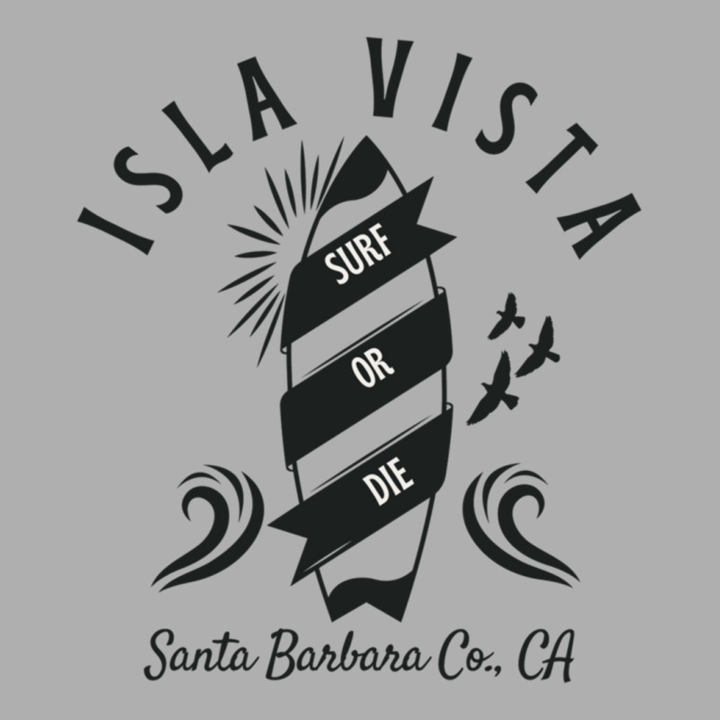 Planche De Surf Rétro Isla Vista Santa Barbara Co. California   Noir Ladies Fitted T-Shirt by akangapiyose9 | Artistshot