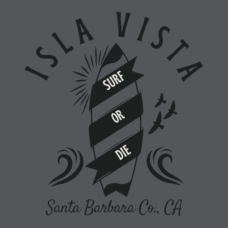 Planche De Surf Rétro Isla Vista Santa Barbara Co. California   Noir Ladies Fitted T-Shirt by akangapiyose9 | Artistshot