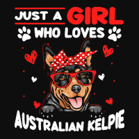 Just A Girl Who Loves Dogs T  Shirt Vintage Just A Girl Who Love Austr Crop Top | Artistshot