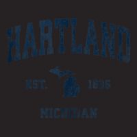 Hartland Michigan Mi Vintage Athletic Navy Sports Design Tank Top Vintage Cap | Artistshot