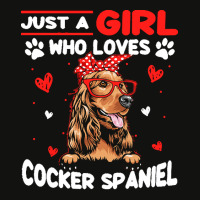 Just A Girl Who Loves Dogs T  Shirt Vintage Just A Girl Who Love Cocke Scorecard Crop Tee | Artistshot