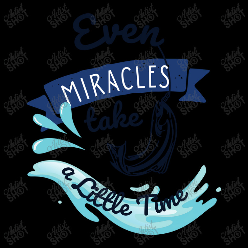 Even Miracles Take A Little Time Quotes Typography Cropped Sweater by CUSER3575 | Artistshot