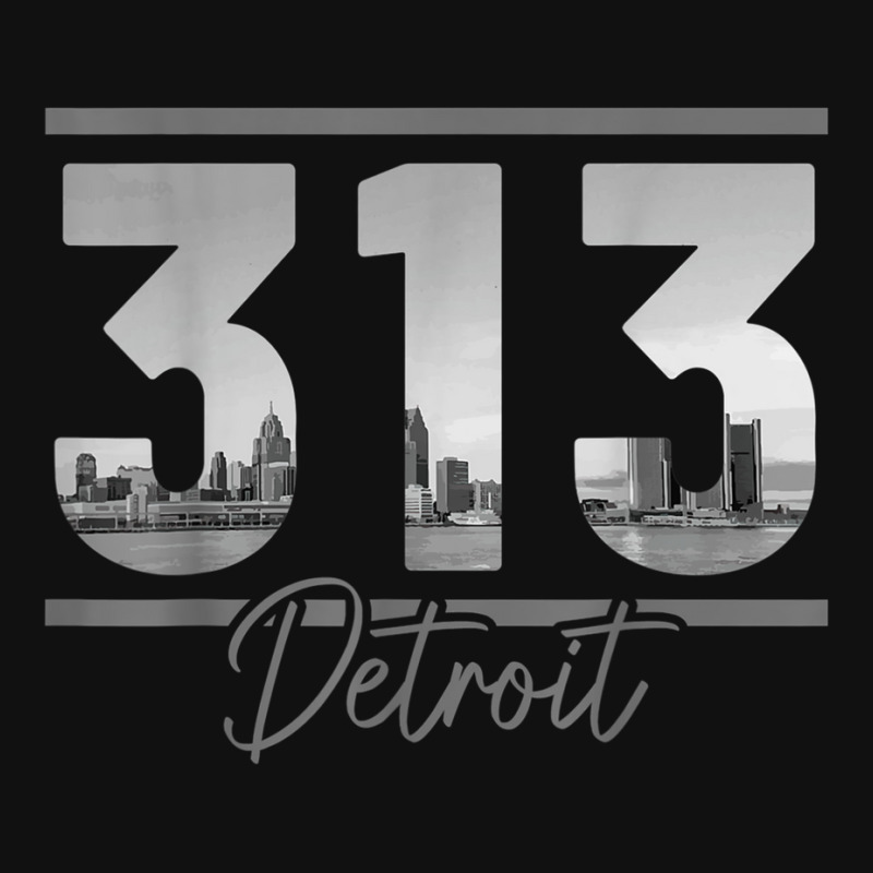 Detroit 313 Area Code Skyline Michigan Vintage Graphic Youth T-shirt by ReginaldLewisMay | Artistshot