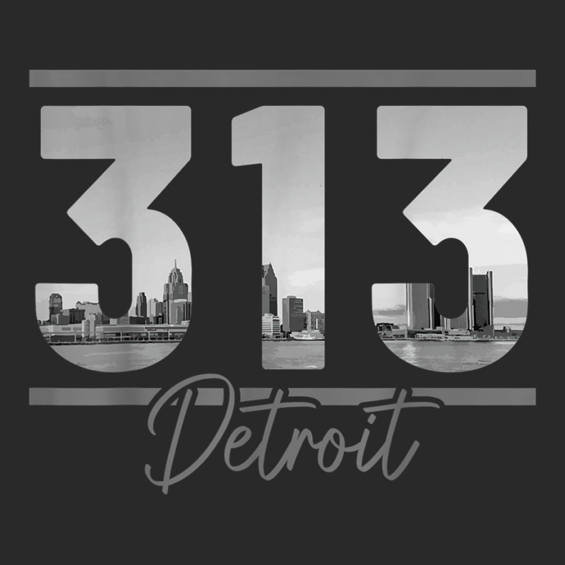 Detroit 313 Area Code Skyline Michigan Vintage Toddler T-shirt by ReginaldLewisMay | Artistshot