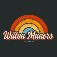 Hot Trend Wilton Manors Florida Fl Vintage Rainbow Retro 70s Women's Triblend Scoop T-shirt | Artistshot