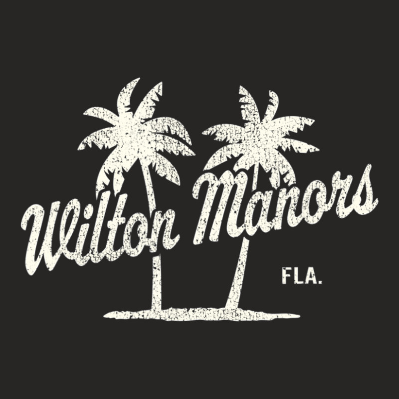 Trending Wilton Manors Florida Vintage 70s Palm Trees Ladies Fitted T-Shirt by michaelyounger19 | Artistshot