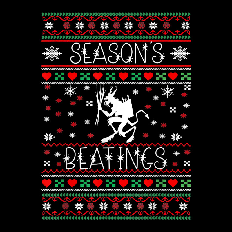 Seasons Beatings Krampus Christmas Demon Goth Holiday T Shirt Cropped Hoodie by dennh | Artistshot