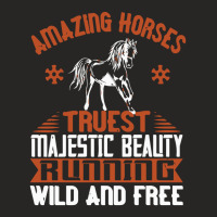 Amazing Horses Truest Majestic Beauty Running Wild And Free Ladies Fitted T-shirt | Artistshot