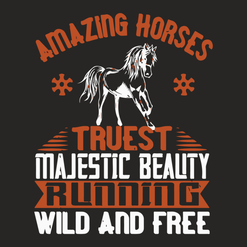 Amazing Horses Truest Majestic Beauty Running Wild And Free Ladies Fitted T-Shirt by solih4t | Artistshot