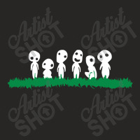 Kodama  Princess Mononoke Japanese Tree Spirits Ladies Fitted T-shirt | Artistshot