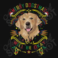 Merry Dogstmas Will Be Okay Merry Christmas Baby Bibs | Artistshot