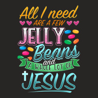 Hot Trend Fun Christian Jelly Bean Candy Lover Easter Jesus Saying Ladies Fitted T-shirt | Artistshot