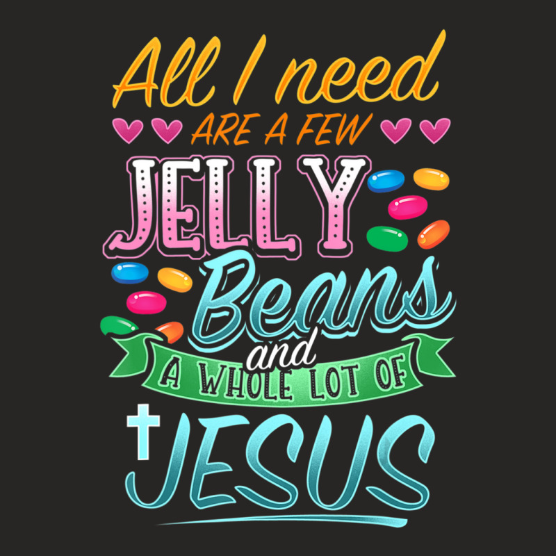 Hot Trend Fun Christian Jelly Bean Candy Lover Easter Jesus Saying Ladies Fitted T-Shirt by bummercaught | Artistshot