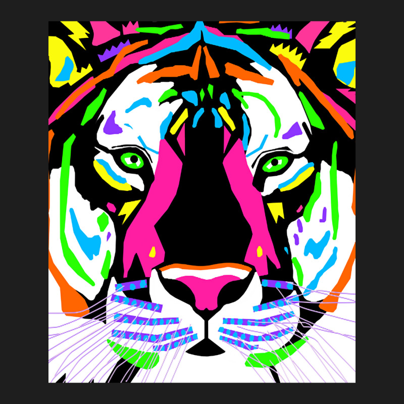 Limited Edition Neon Tiger Close Up Classic T-shirt by Ledford Leslie | Artistshot