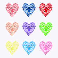 Colorful Hearts T  Shirt Colorful Feline Hearts T  Shirt Tank Top | Artistshot