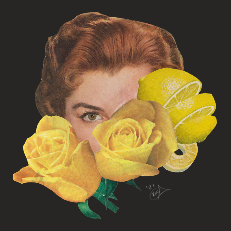 Hot Trend Woman Between Flowers And Lemons Ladies Fitted T-Shirt by Inmamlil638 | Artistshot