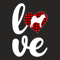 Limited Edition Akita Dog Lover Buffalo Plaid Love Akita Valentine's D Ladies Fitted T-shirt | Artistshot