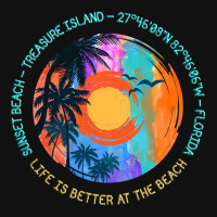 Hot Trend Sunset Beach, Treasure Island, Pinellas County, Florida Graphic T-shirt | Artistshot