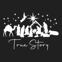 True Story Nativity Christmas Baby Jesus Manger Catholic Premium T Shi Ladies Polo Shirt | Artistshot