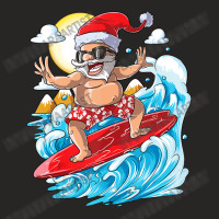 Christmas In July Santa Surf Hawaiian Men Summer Surfing Ladies Fitted T-shirt | Artistshot