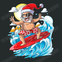 Christmas In July Santa Surf Hawaiian Men Summer Surfing Women's Triblend Scoop T-shirt | Artistshot