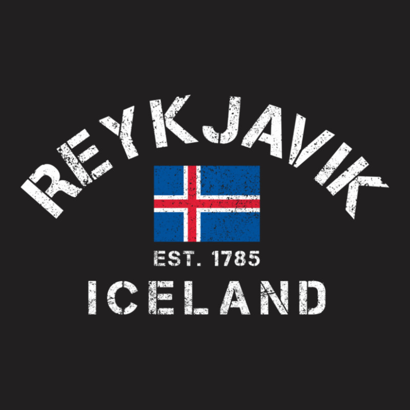 Trending Reykjavik Iceland Est. 1785 Flag Souvenir Gift T-Shirt by yumgaugeteuda | Artistshot