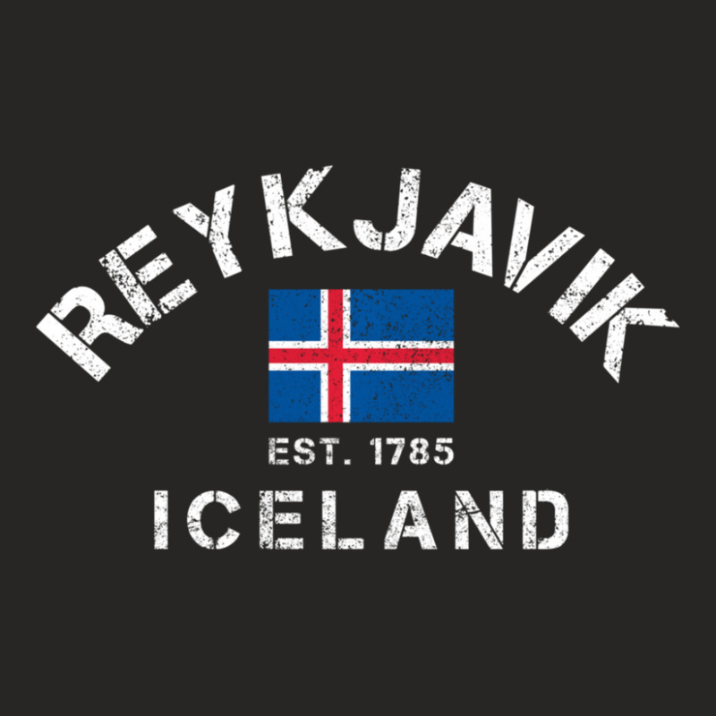 Trending Reykjavik Iceland Est. 1785 Flag Souvenir Gift Ladies Fitted T-Shirt by yumgaugeteuda | Artistshot