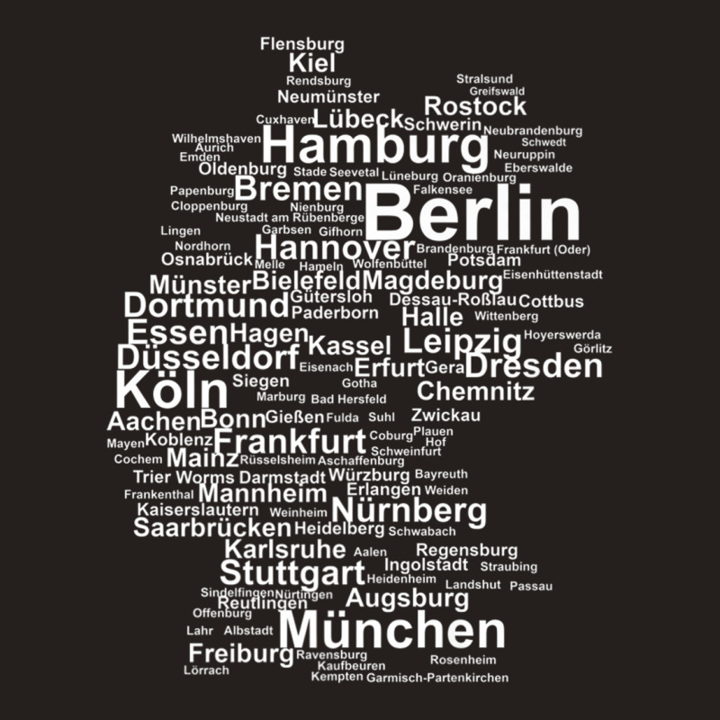 Germany Map Silhouette Towns Cities Berlin Hamburg Travel Premium T Sh Tank Top | Artistshot