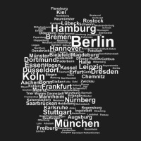 Germany Map Silhouette Towns Cities Berlin Hamburg Travel Premium T Sh Classic T-shirt | Artistshot