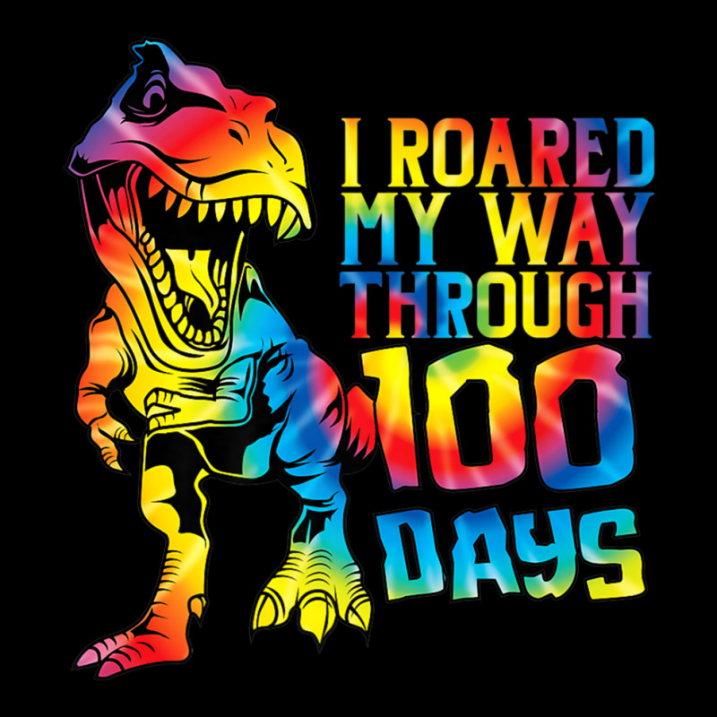 Dino T Rex I Roared My Way Through 100 Days Tie Dye Shirt Men's 3/4 Sleeve Pajama Set | Artistshot