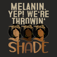 Womens Melanin We're Throwing Shade Black Pride African Girl Ladies Fitted T-shirt | Artistshot