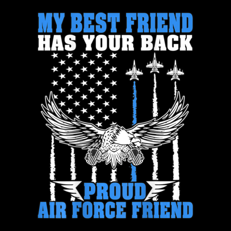 Trending My Best Friend Has Your Back Proud Air Force Friend Men's Long Sleeve Pajama Set | Artistshot