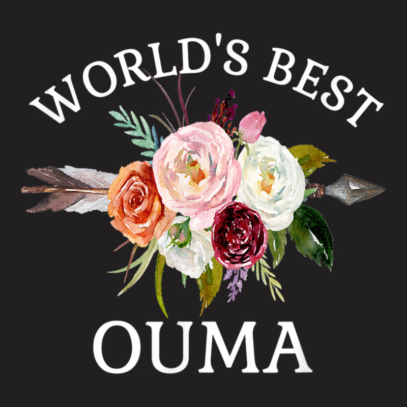 World's Best Ouma Rustic Arrow Flower Bouquet Grandma T-shirt | Artistshot