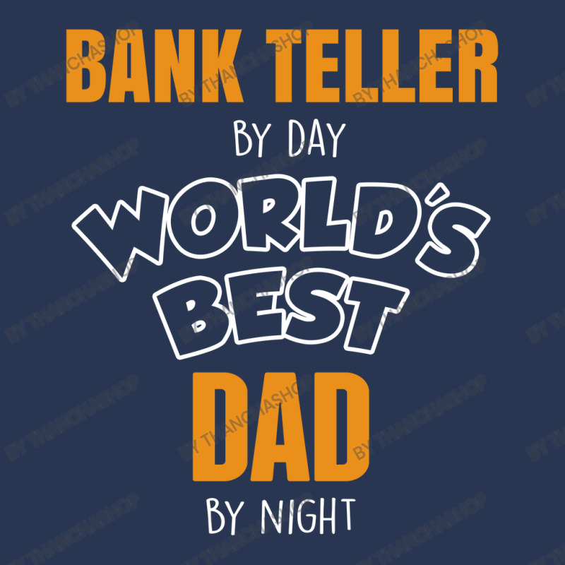 Bank Teller By Day Worlds Best Dad By Night Fathers Day Gift Ladies Denim Jacket by thanchashop | Artistshot