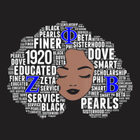 Womens Zeta 1920 African Women Educated Dove Afro Hair Words _002 T-shirt | Artistshot