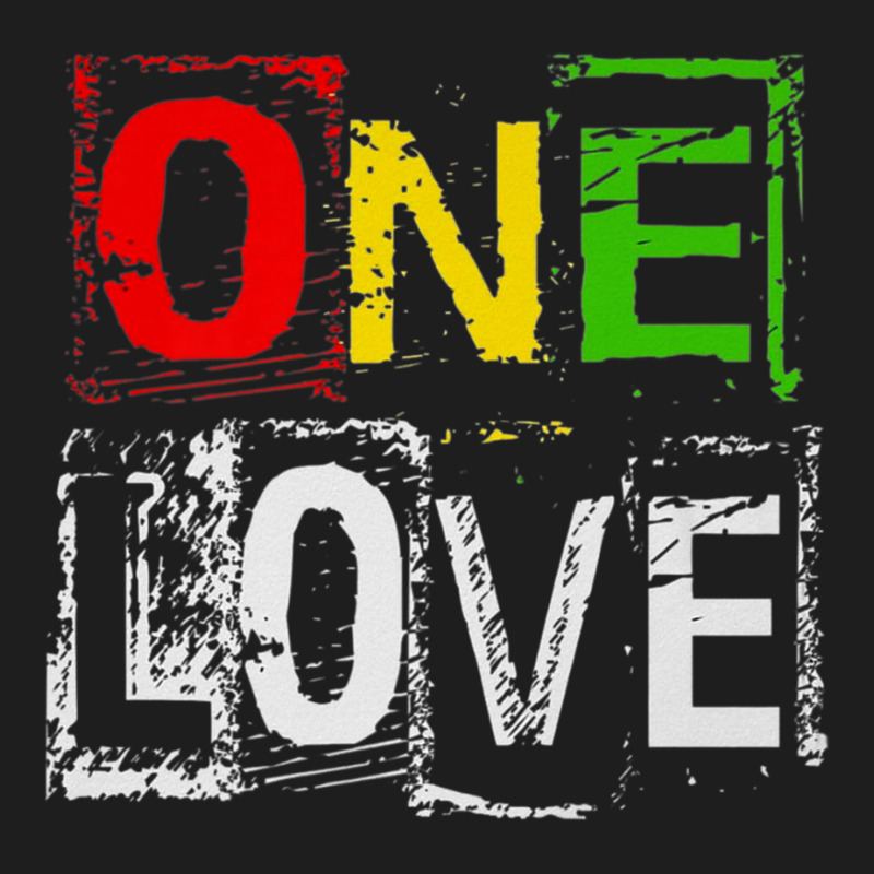 One Love Reggae Rasta Block Letter Premium T Shirt Classic T-shirt by been | Artistshot