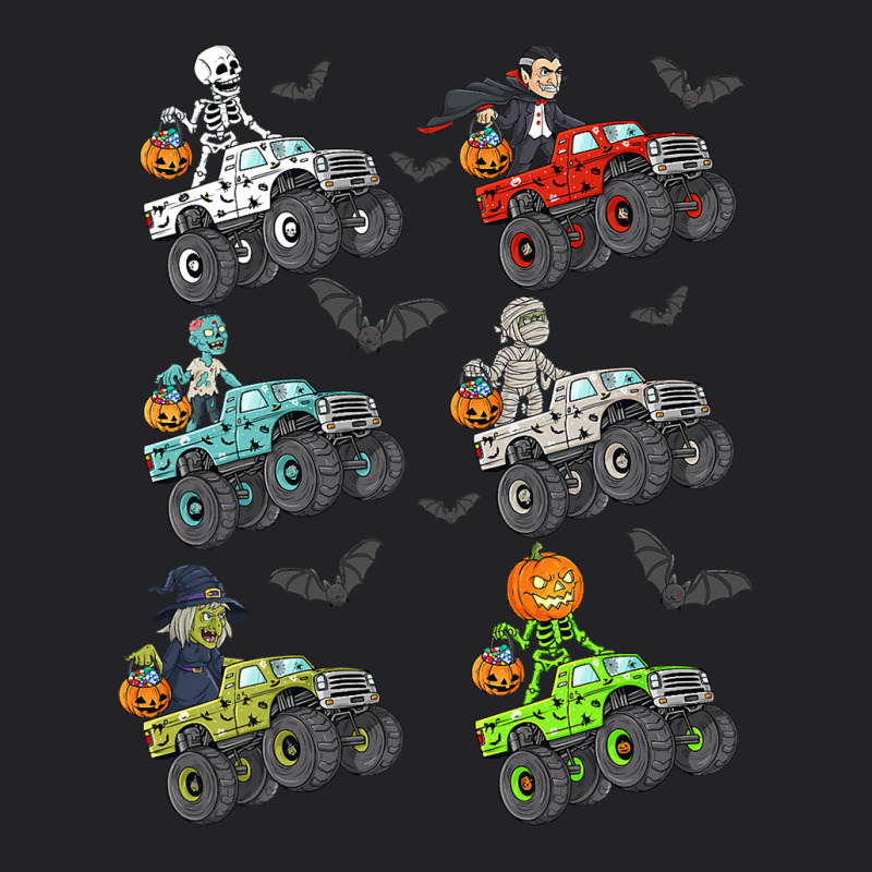 Halloween Skeleton Zombie Riding Monster Truck Vampire Boys Youth Tee by Davidartist | Artistshot