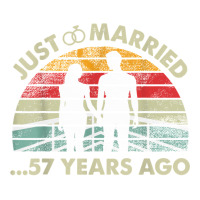 Retro Just Married 57 Years Ago   57th Wedding Anniversary T Shirt Unisex Hoodie | Artistshot