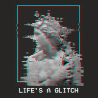 Limited Edition Life's A Glitch Vaporwave 80s 90s Aesthetic Greek Stat Ladies Fitted T-shirt | Artistshot