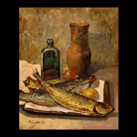 Still Life With Fish. Original Impressionism Realism Oil Painting 1 Maternity Scoop Neck T-shirt | Artistshot