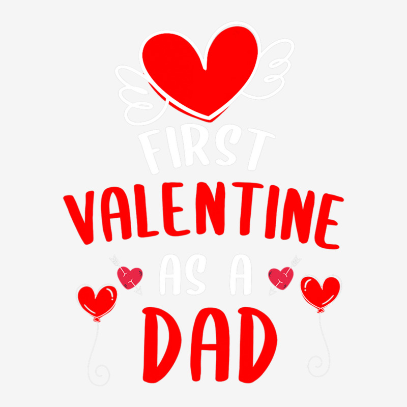 First Valentine As A Dad Funny Valentine S Day Gift New Dad Youth 3/4 Sleeve | Artistshot