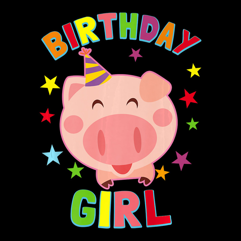 Girl Birthday Pig Bday Party Kids Gift For Girls Cute Piggy Premium Men's 3/4 Sleeve Pajama Set | Artistshot